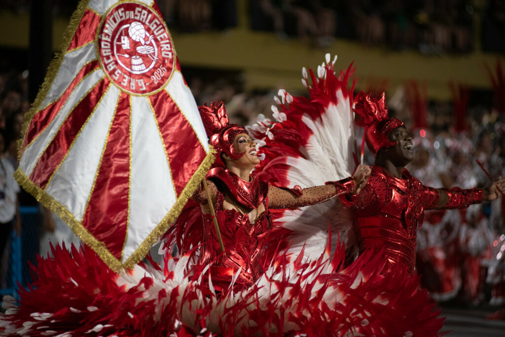 Sidcley e Marcella Alves. Salgueiro, 2025. Foto Rio Carnaval – Foto: Eduardo Hollanda